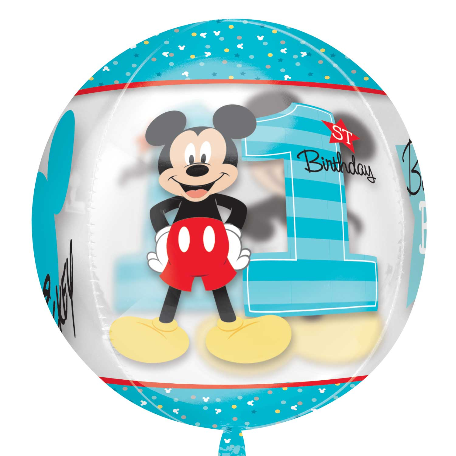 mickey mouse 1st birthday boy clear orbz foil balloons 15 quot 38cm w x 16 quot 40cm h g40 5 pc mickey mouse 1st birthday boy clear orbz foil balloons 15 quot 38cm w x 16 quot 40cm h g40 5 pc