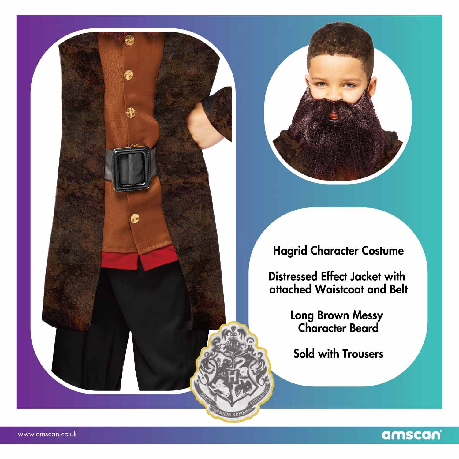 Hagrid Costume - Age 10-12 Years - 1 PC : Amscan International