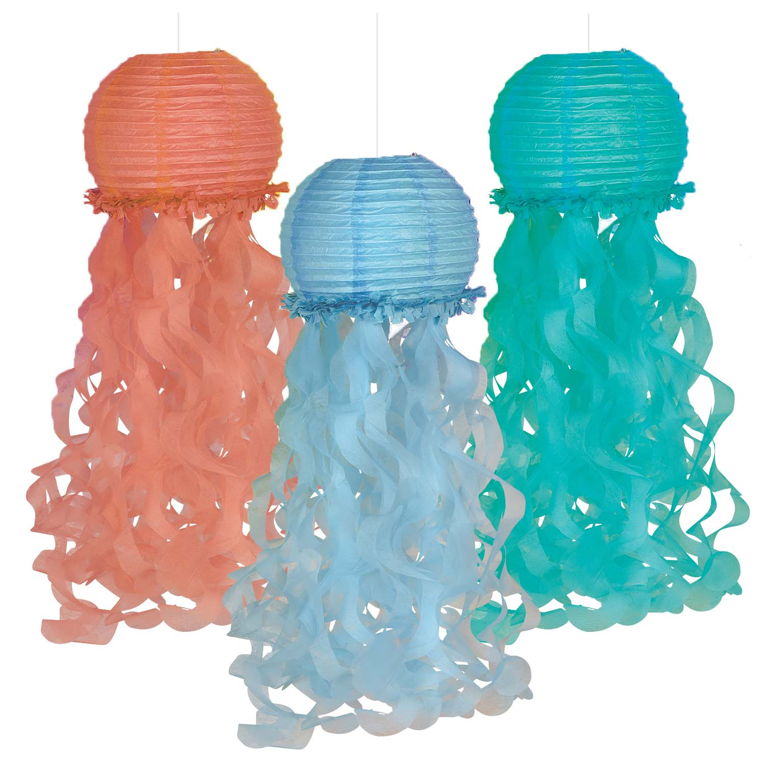 Mermaid Tales Jellyfish Lanterns 89cm - 12 PKG/3 : Amscan