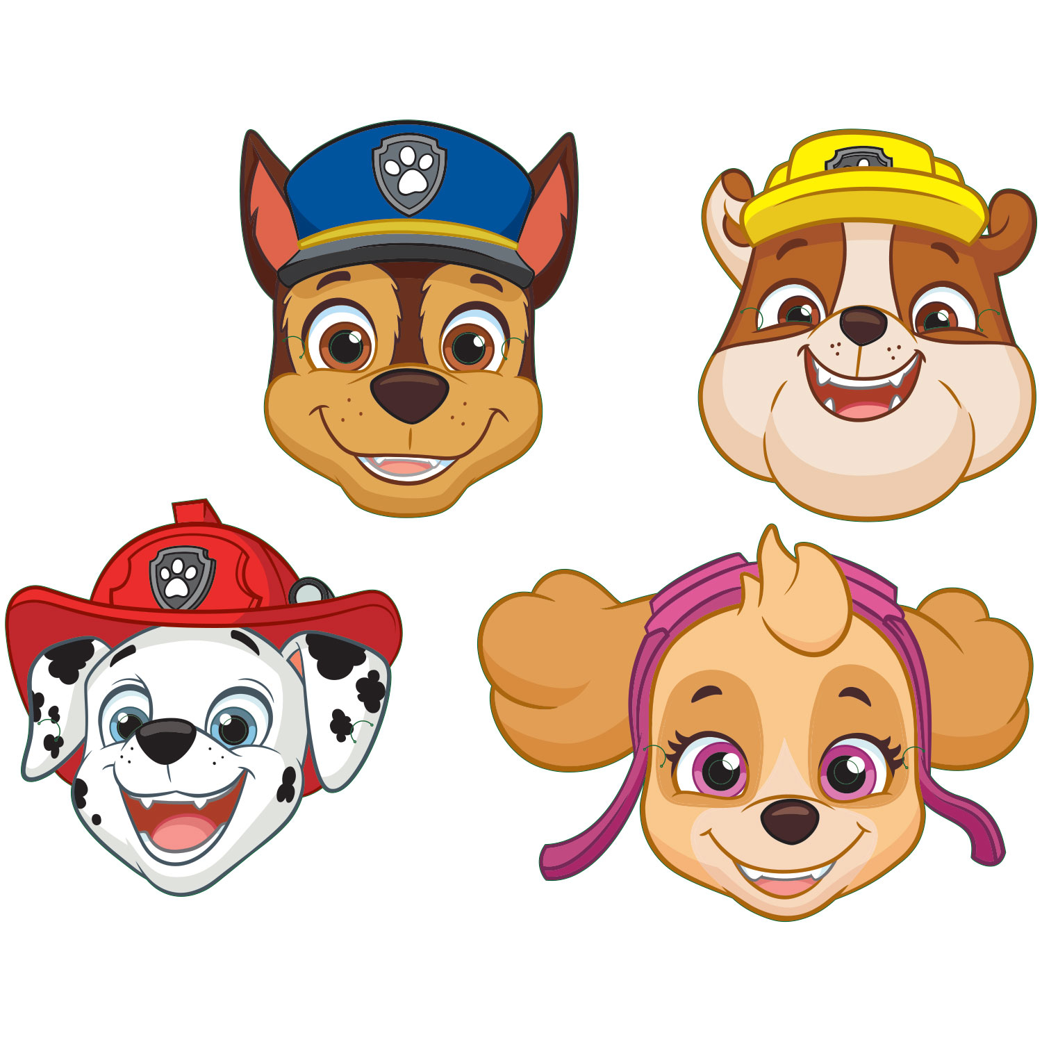Martin Luther King Junior pessimistisk Fordøjelsesorgan Paw Patrol Paper Masks - 6 PKG/8 : Amscan International