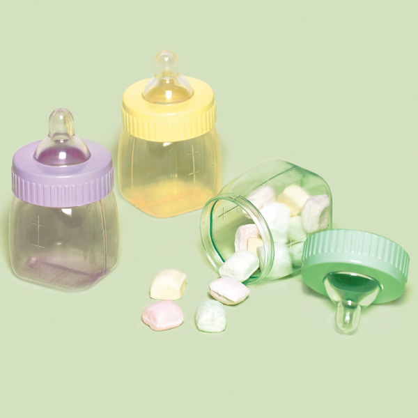 fillable baby bottle favours