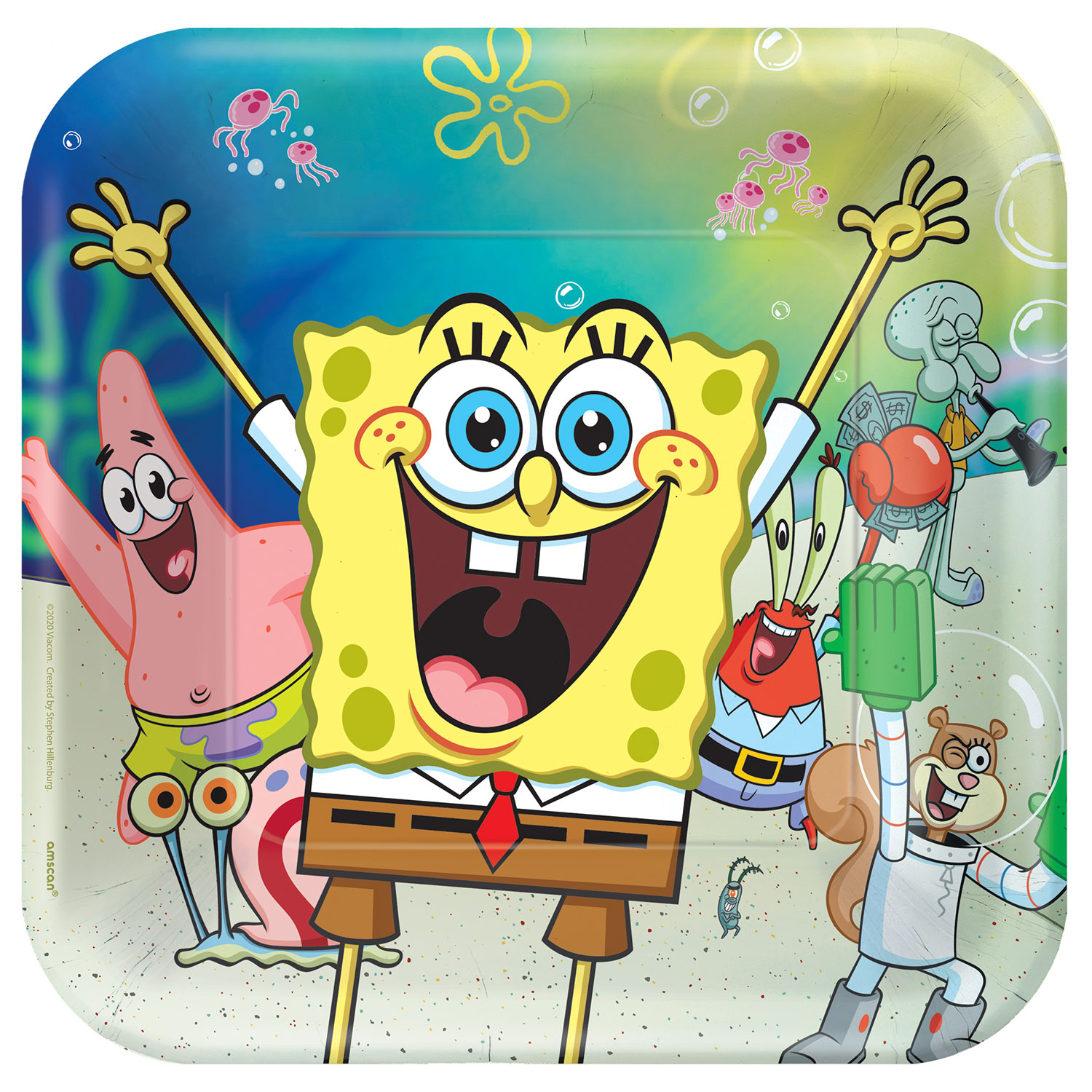 Amscan SPONGEBOB donazione BUSTINA 6 pezzi 23 cm 