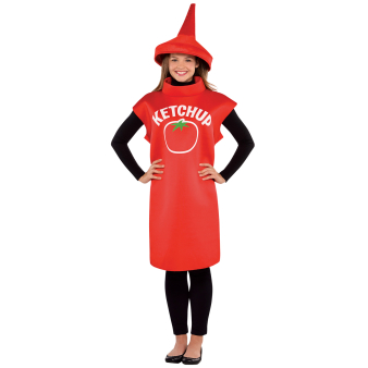 Adults Ketchup Bottle Costume - Size Standard - 1 PC Adults Ketchup Bottle Costume - Size Standard - 1 PC
