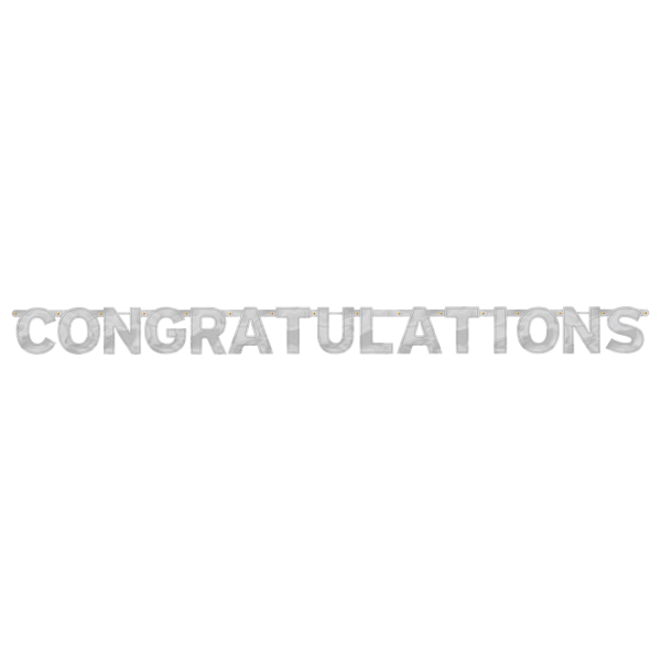 congratulations foil letter banners 2m x 15 8cm 12 pkg amscan