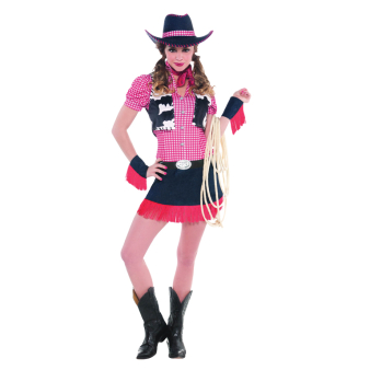 Adults Rawhide Cowgirl Costume - Size 10-12 - 1 PC Adults Rawhide Cowgirl Costume - Size 10-12 - 1 PC