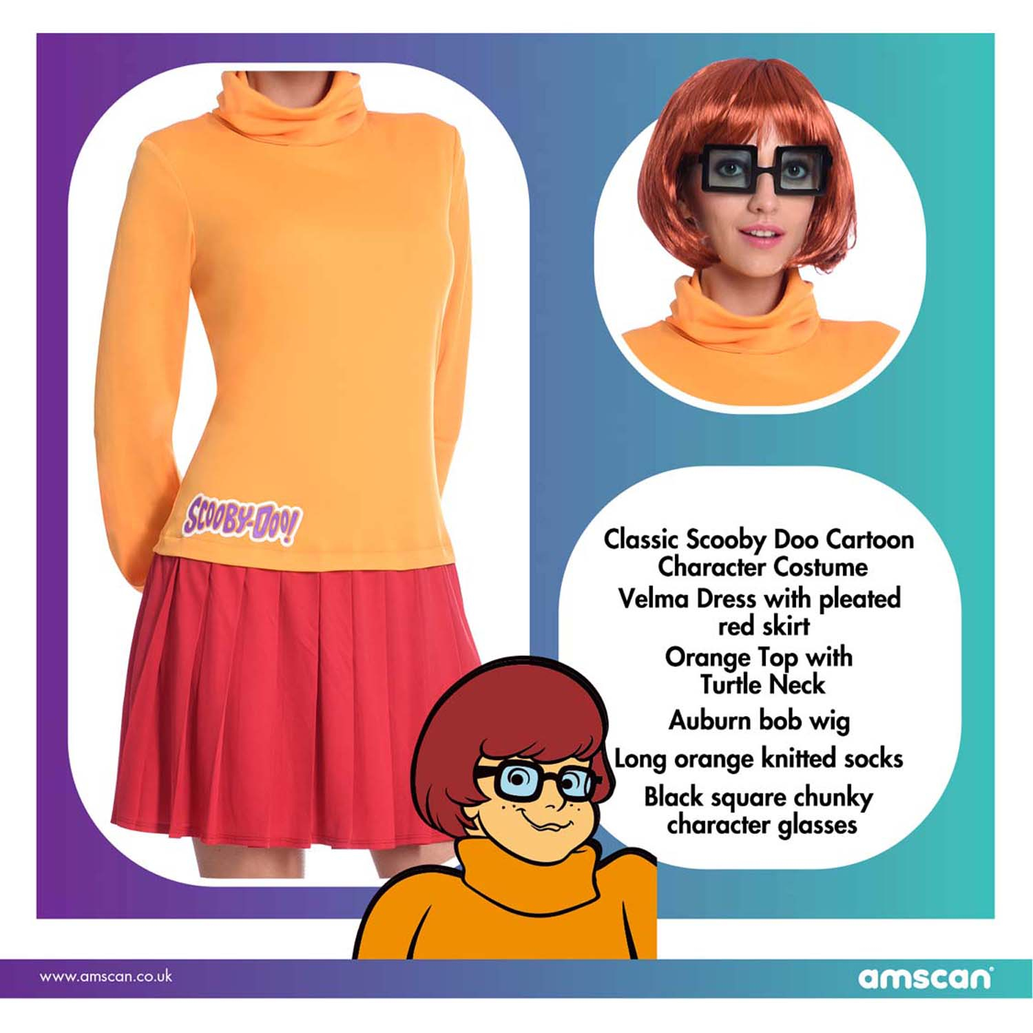 Velma Costume - Size 14-16 - 1 PC : Amscan International