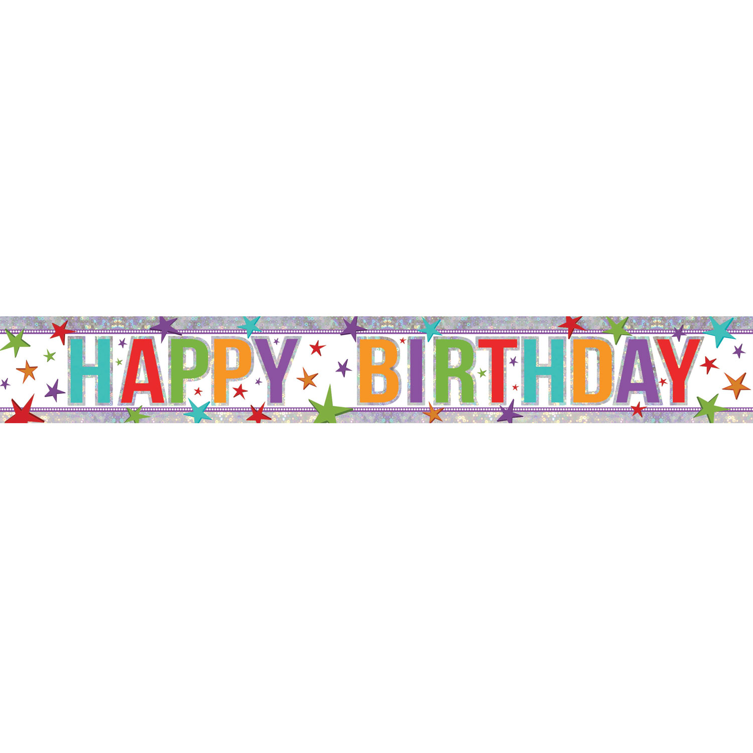 Amscan 11266 Merchandising Amscan Foil Flag Banner Colour Assorted 