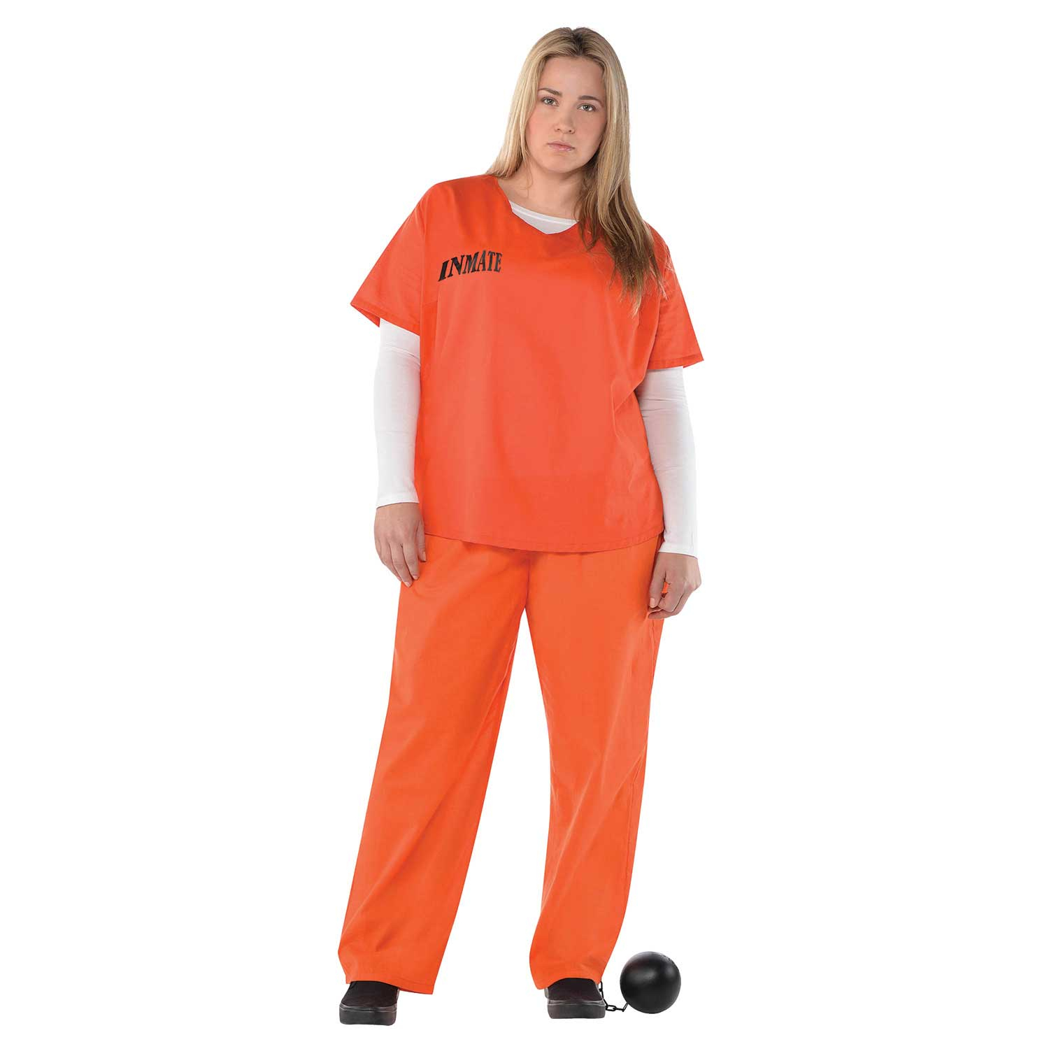 Orange Inmate Costume - Plus Size - 1 PC. 