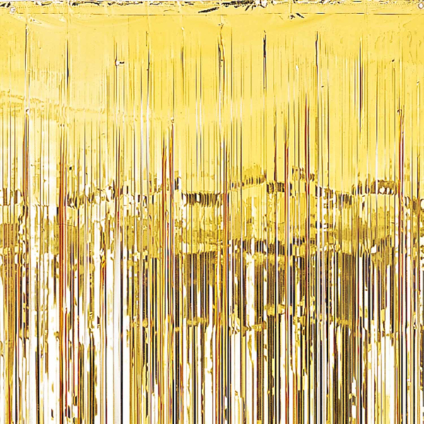 Gold Metallic Door Curtains 91cm X 2 43m 6 Pc Amscan International Gold Metallic Door Curtains 91cm X 2, Gold Metallic Curtains