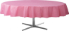 Baby Pink Plastic Round Tablecovers 2.13m - 12 PC