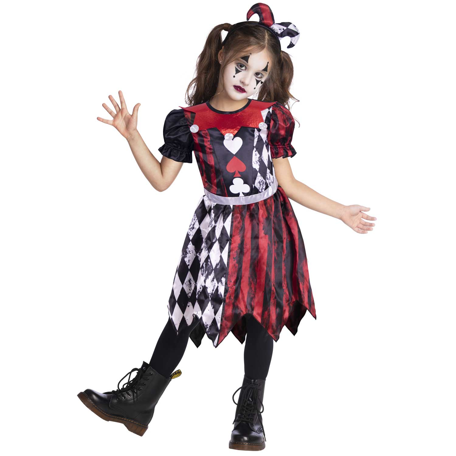 Jester Girl Red Costume - Age 8-10 Years - 1 PC : Amscan International