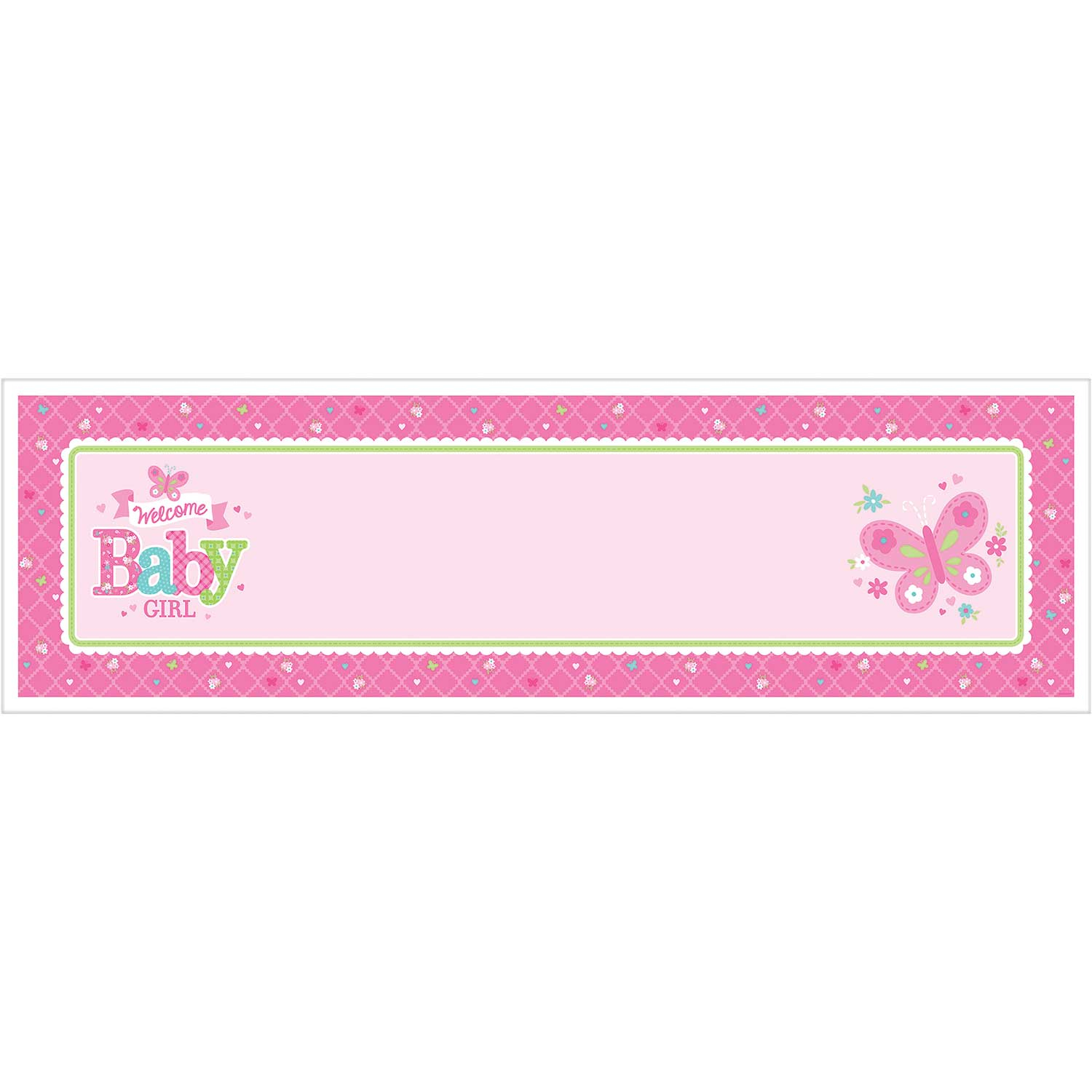 welcome baby girl banner