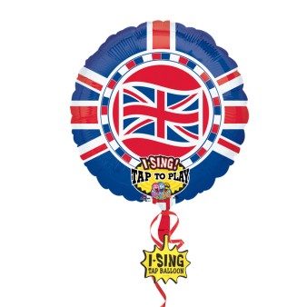 Great Britain Union Jack Anthem Sing-A-Tune Foil Balloons 8"/71cm P60 - 5 PC Great Britain Union Jack Anthem Sing-A-Tune Foil Balloons 8"/71cm P60 - 5 PC