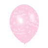 Confirmation Pink Printed Latex Balloons 11"/27.5cm - 10 PKG/6