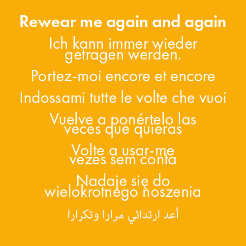 Rewear me again and again.