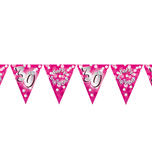 happy 30th birthday flag banner 4m 10 pkg amscan international