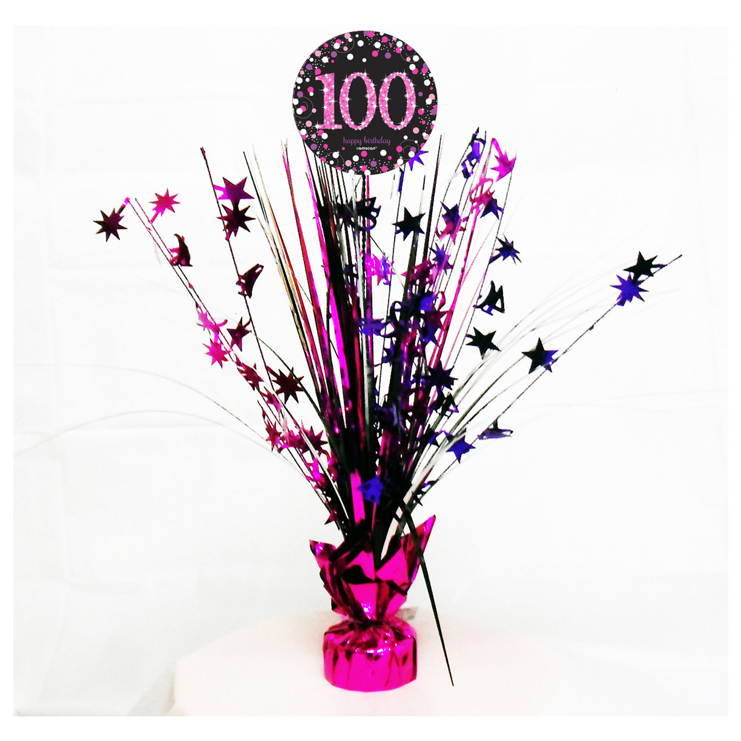Pink Celebration 100th Confetti 34g Amscan 9901768