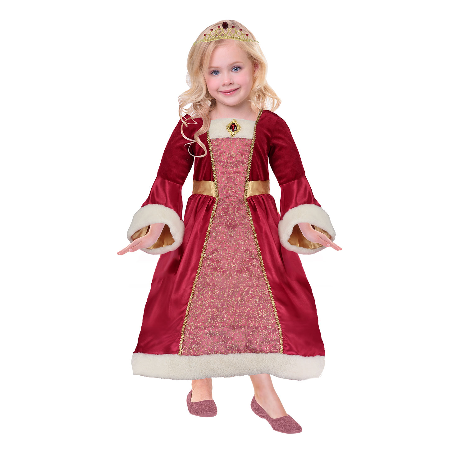 Girls Medieval Princess Childs Kids Fancy Dress Costume Outift 8-10 Yrs 