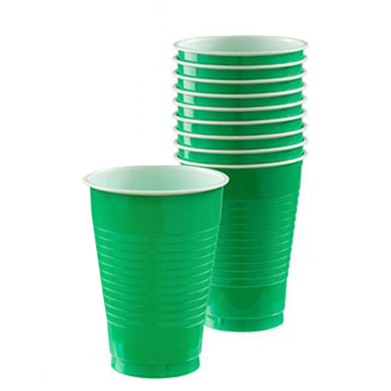 Festive Green Plastic Cups 355ml 20 PKG/50 Amscan