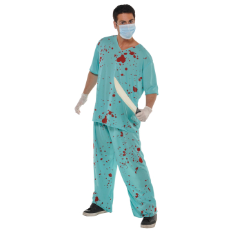 Adults Bloody Unisex Scrubs - 3 PKG/2 Adults Bloody Unisex Scrubs - 3 PKG/2