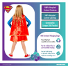 Supergirl Sustainable Costume - Age 10-12 Years - 1 PC