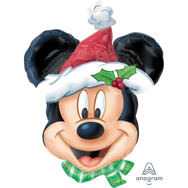 mickey mouse christmas supershape foil balloons 27 69cm w x 21