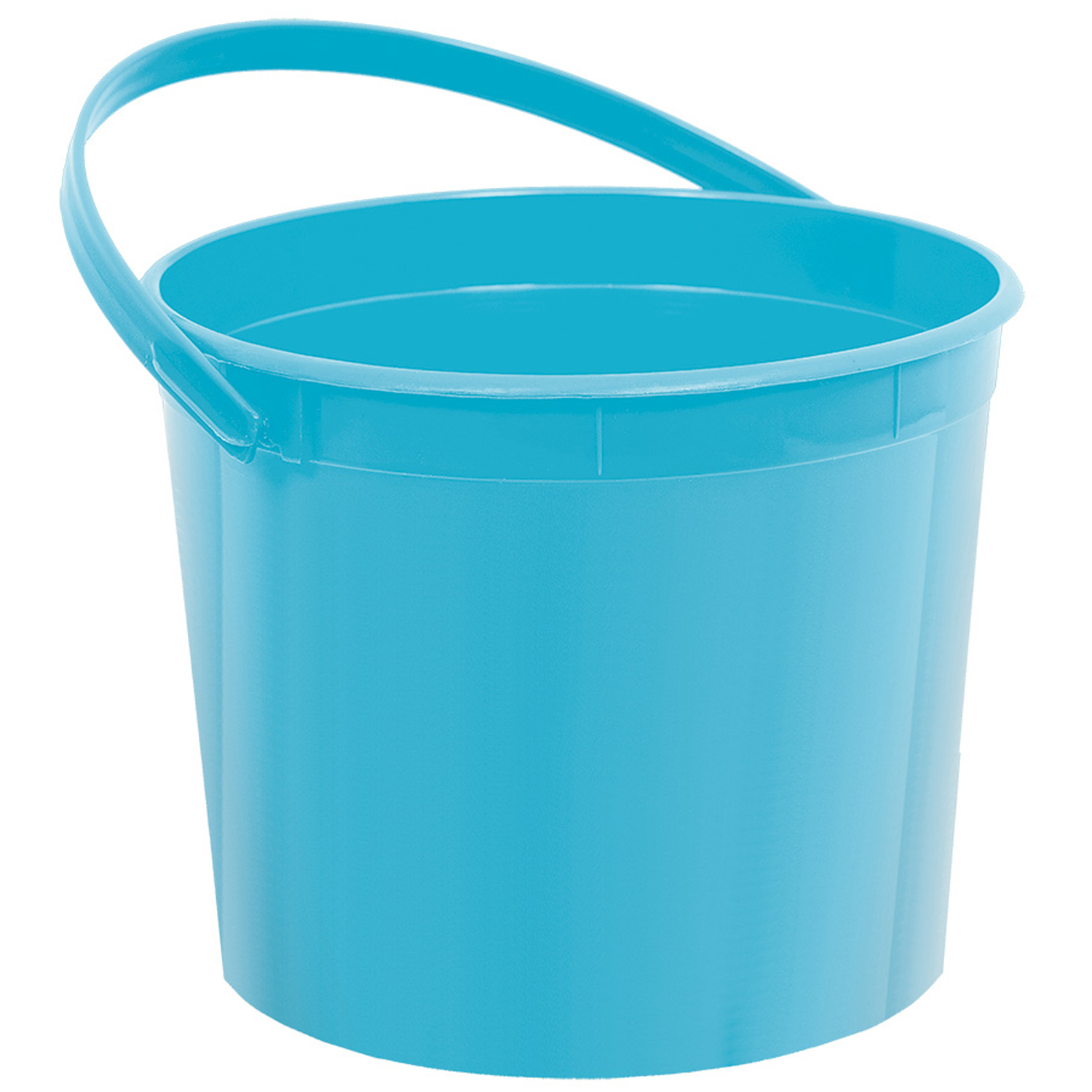Caribbean Blue Plastic Buckets with Handles 11cm h x 17cm dia - 12