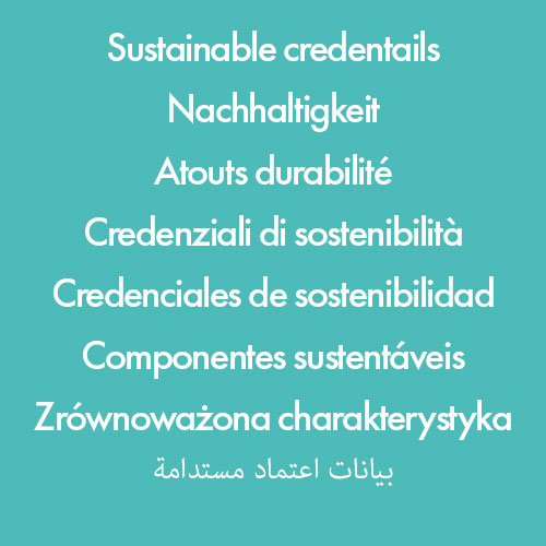 Sustainable credentials.