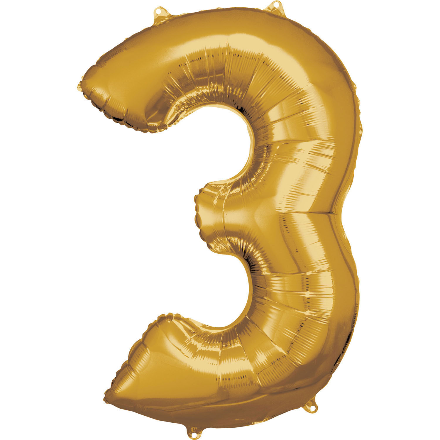 34 Gold Number 3 Balloon