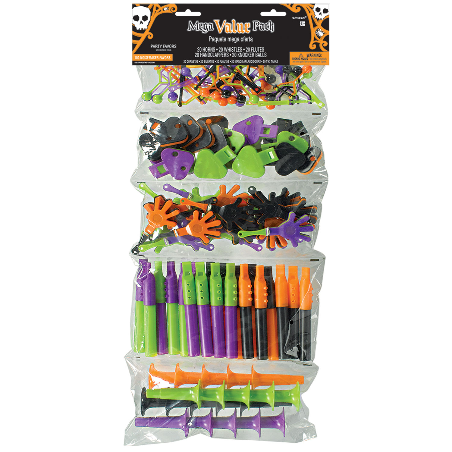 Pack Of 18 Amscan Halloween Mini Skulls Favour