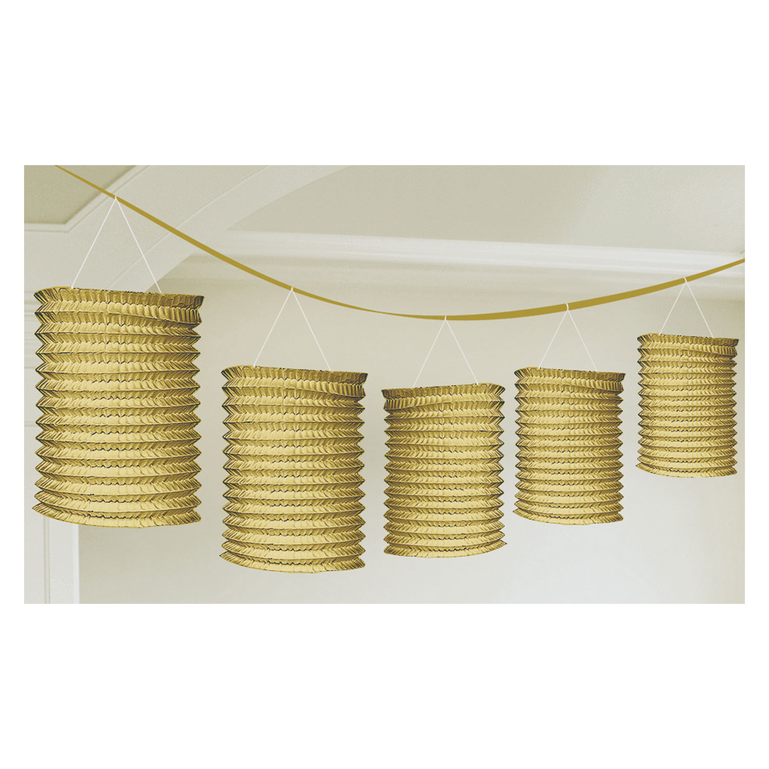 New Silver Lantern Garlands 3.65m