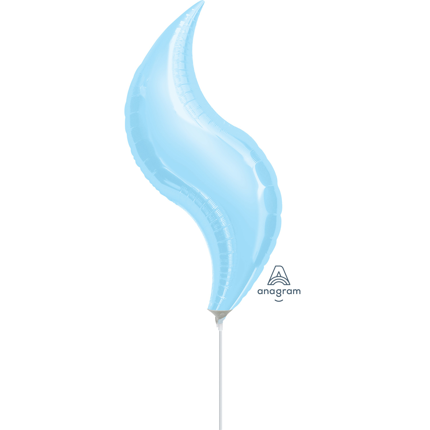 Amscan Pastel Blue Mini Shape Curve Foil Balloon