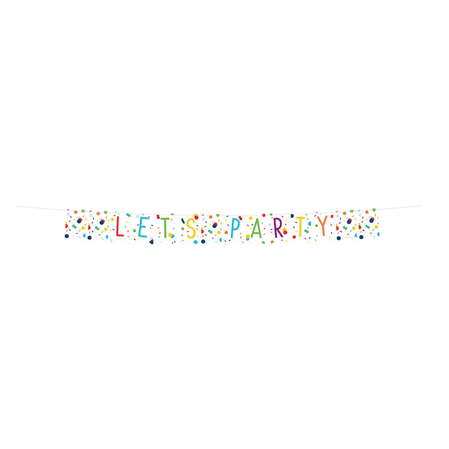 amscan International Confetti Birthday 4 String Decorations 1.3m