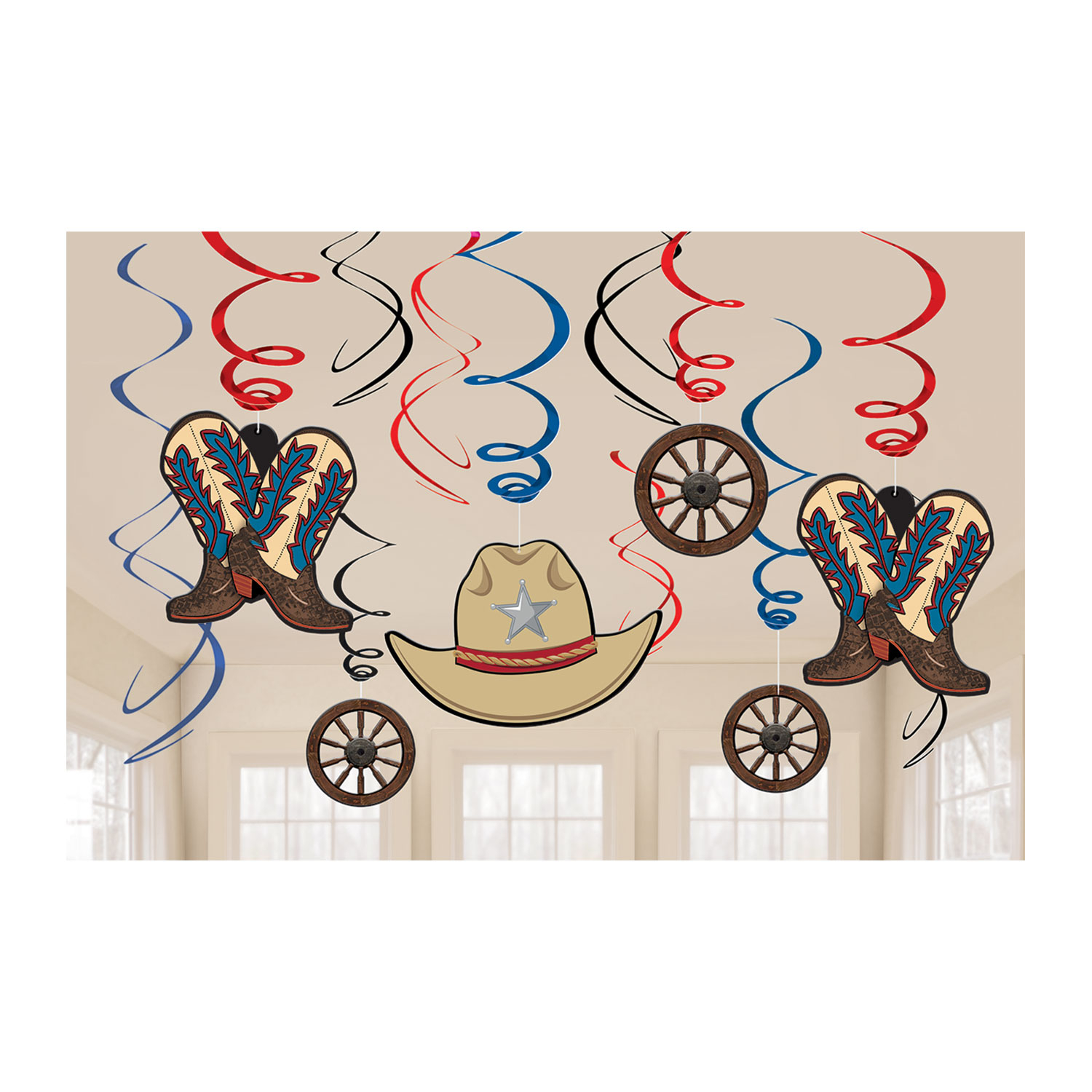 Western Swirl Decorations 6 Pkg 12 Amscan International