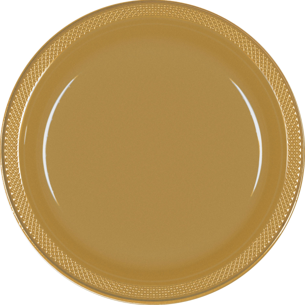 Gold Sparkle Plastic Plates 22.8cm - 10 PKG/20 : Amscan International Gold Sparkle Plastic Plates 22.8cm - 10 PKG/20 : Amscan International