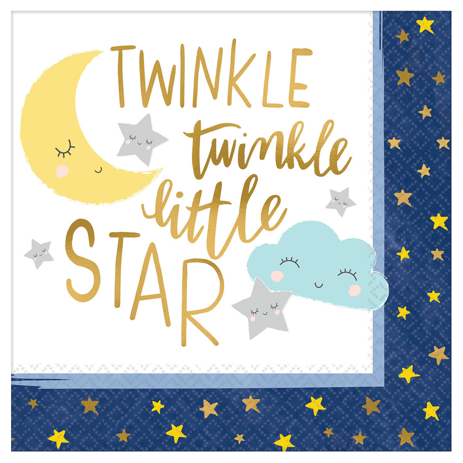 Twinkle Little Star Luncheon Napkins 33cm 12 Pkg 16