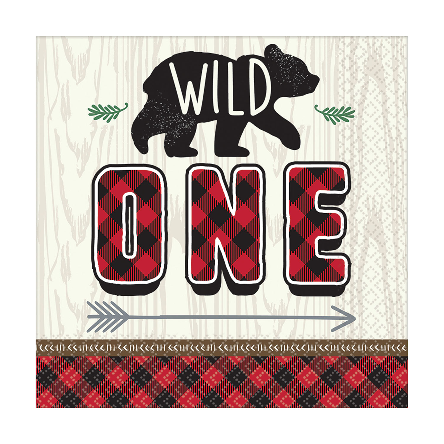 Amscan Little Lumberjack Birthday Luncheon Napkins 512150