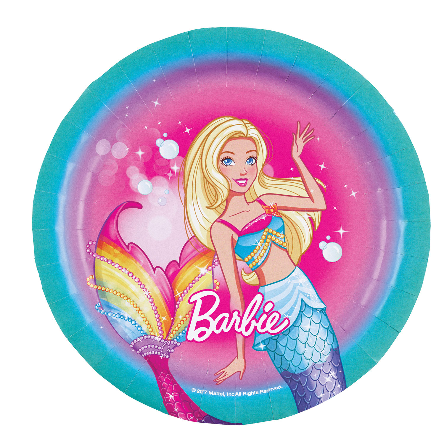 barbie paper plates