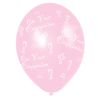 Communion Printed Pink Latex Balloons 27.5cm - 10 PKG/6