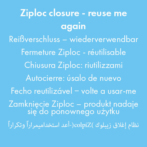 Ziploc closure.